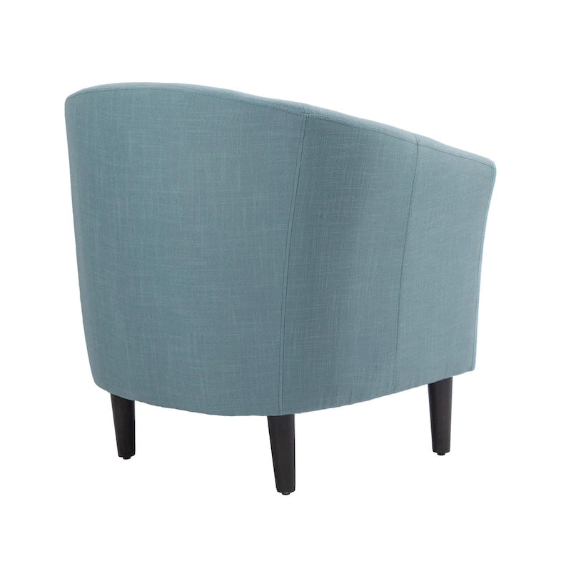 2er-Set moderne Leinen-Fass-Akzentsessel Clubsessel