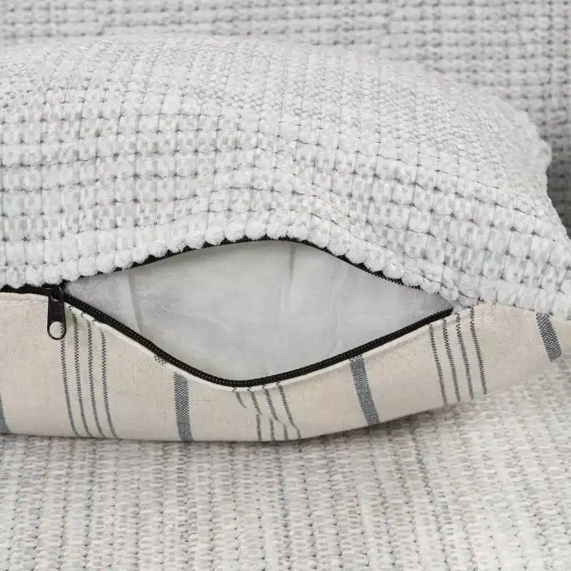 61.6 Modernes Chenille-Schlafsofa mit USB-Anschlüssen, Becherhaltern und verstellbarer Rückenlehne für Wohnzimmer, Apartment
