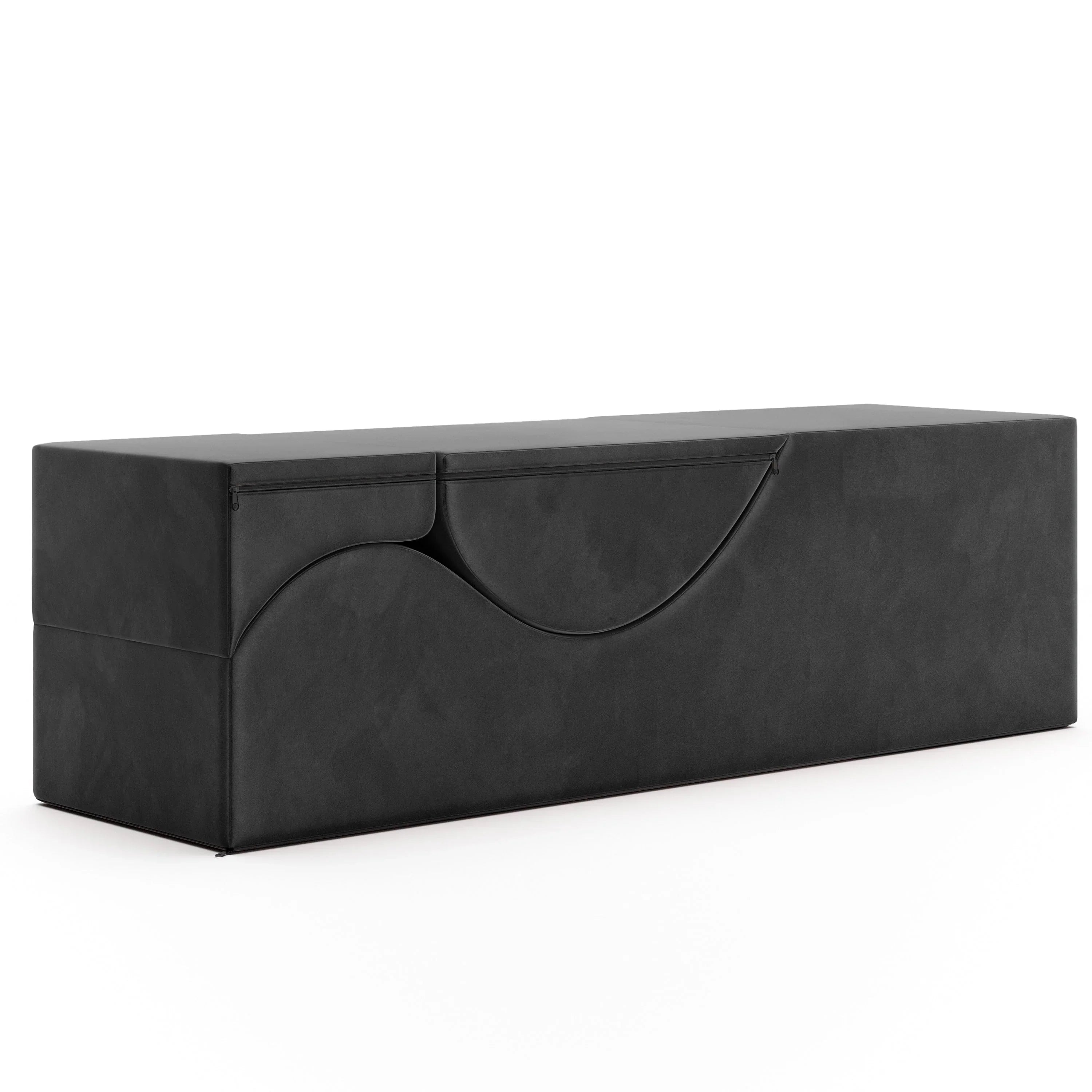 Avana Kami umwandelbare Chaise / Yoga & Massage – 2-in-1-Ottomane mit verdeckter ausklappbarer Yoga-Liege, Microvelvet – N/A