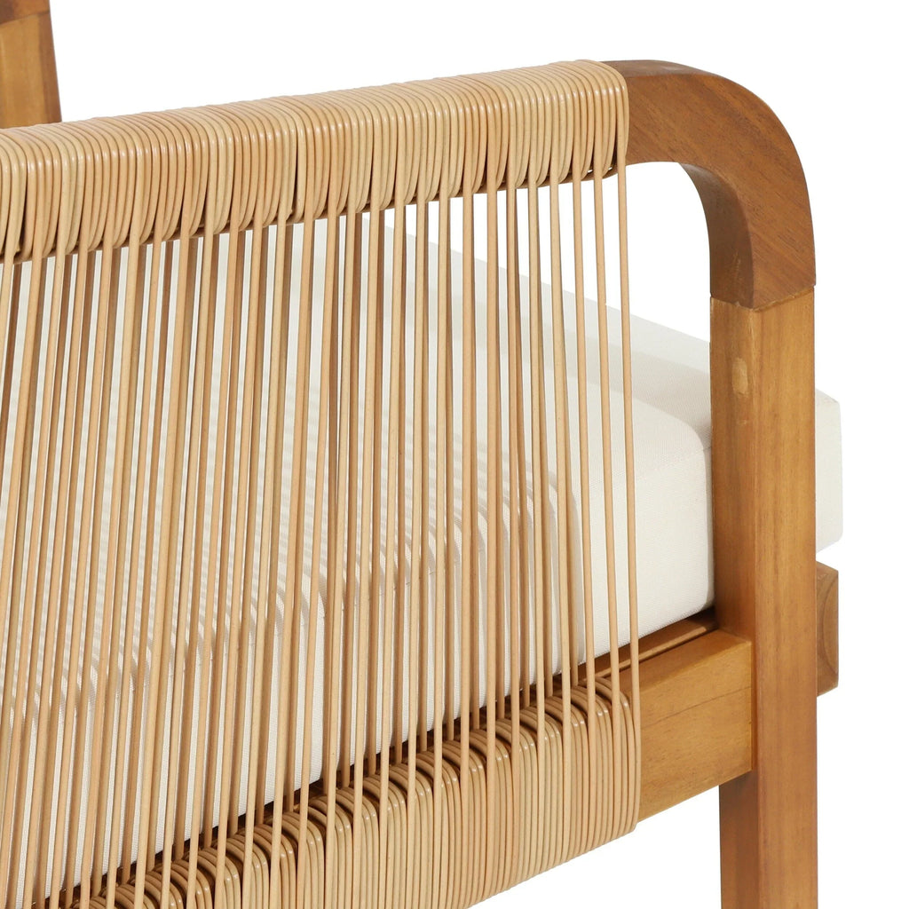 Jabe Outdoor-Clubsessel-Set aus Akazienholz und Rattan von Christopher Knight Home