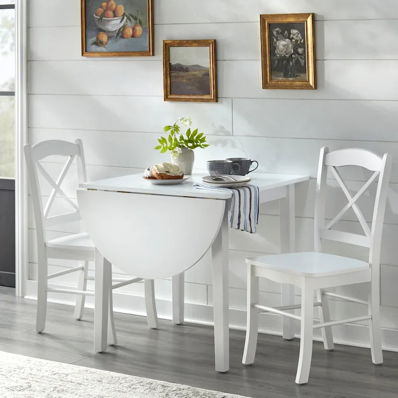 Landhaus-Essgruppe „Simple Living“ mit Klapptisch, 3-teilig