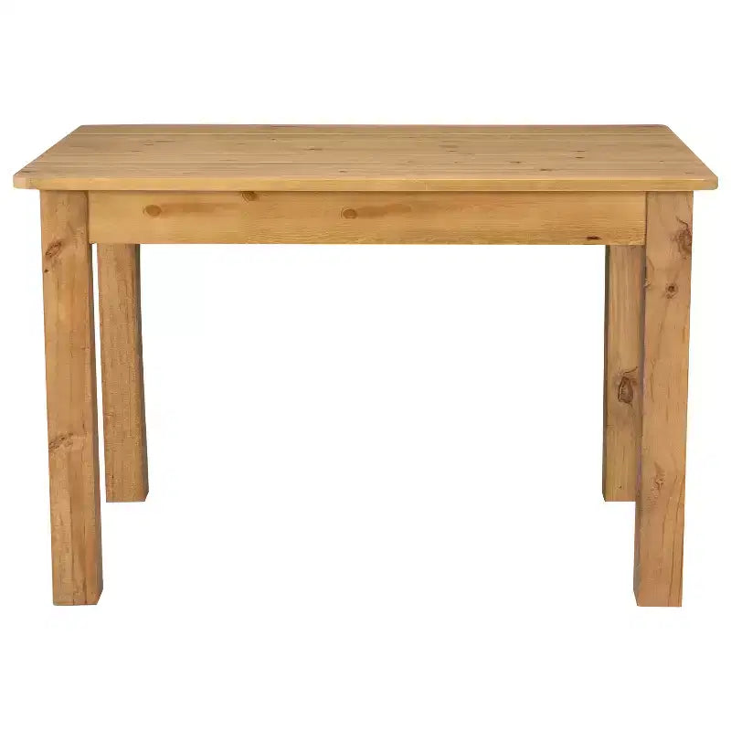 Flash Furniture 46 x 30 rechteckiger Esstisch aus massiver Kiefer im Landhausstil