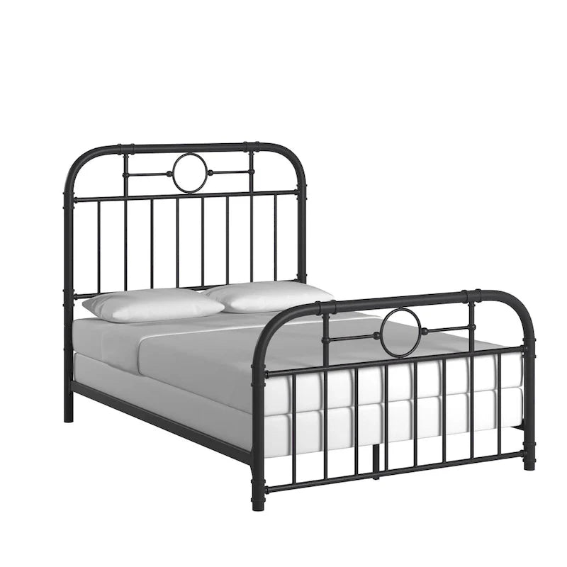 Schwarzes Metallbett