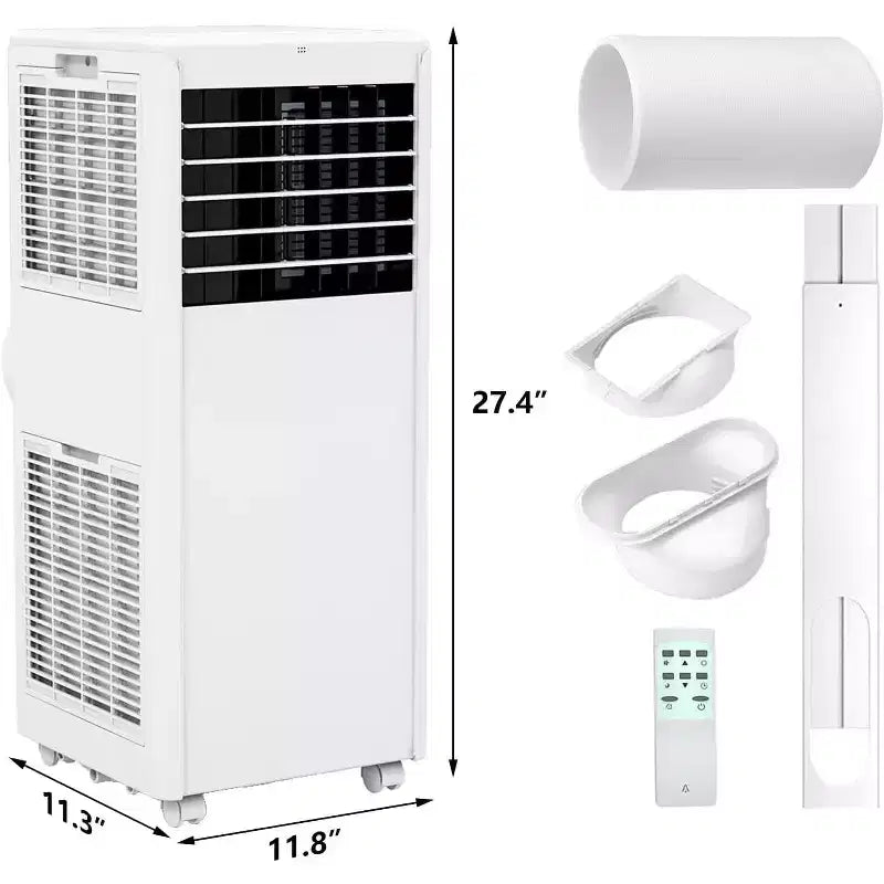 8.000 BTU mobile Klimaanlage – 3-in-1 Kühlung, Entfeuchter & Ventilator für 32 m² mit Schlafmodus & 1 Jahr Garantie