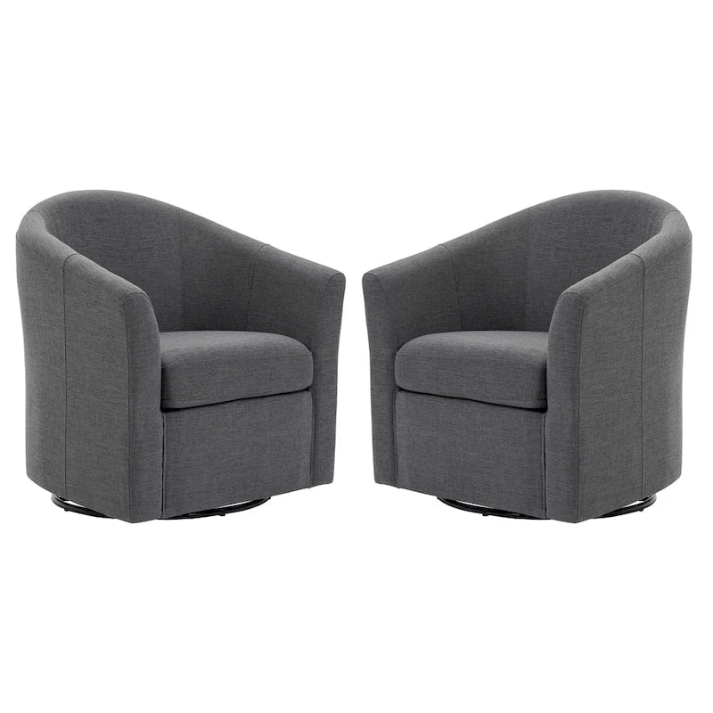 2er-Set Moderner Polster-Clubsessel Drehbar Wohnzimmer Akzentsessel