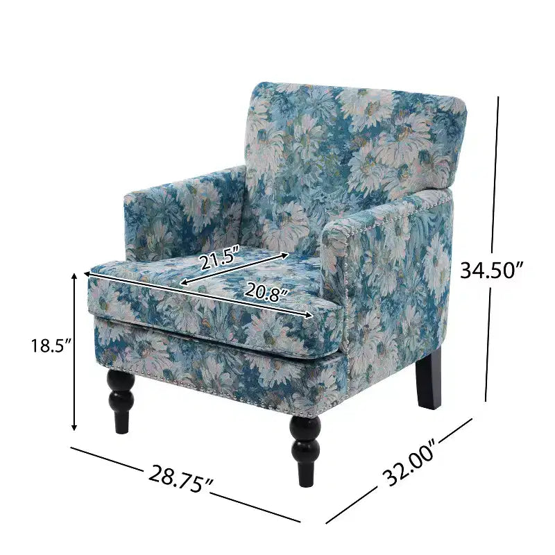 Christopher Knight Home Harrison Sessel mit Stoffbezug und Nagelbesatz