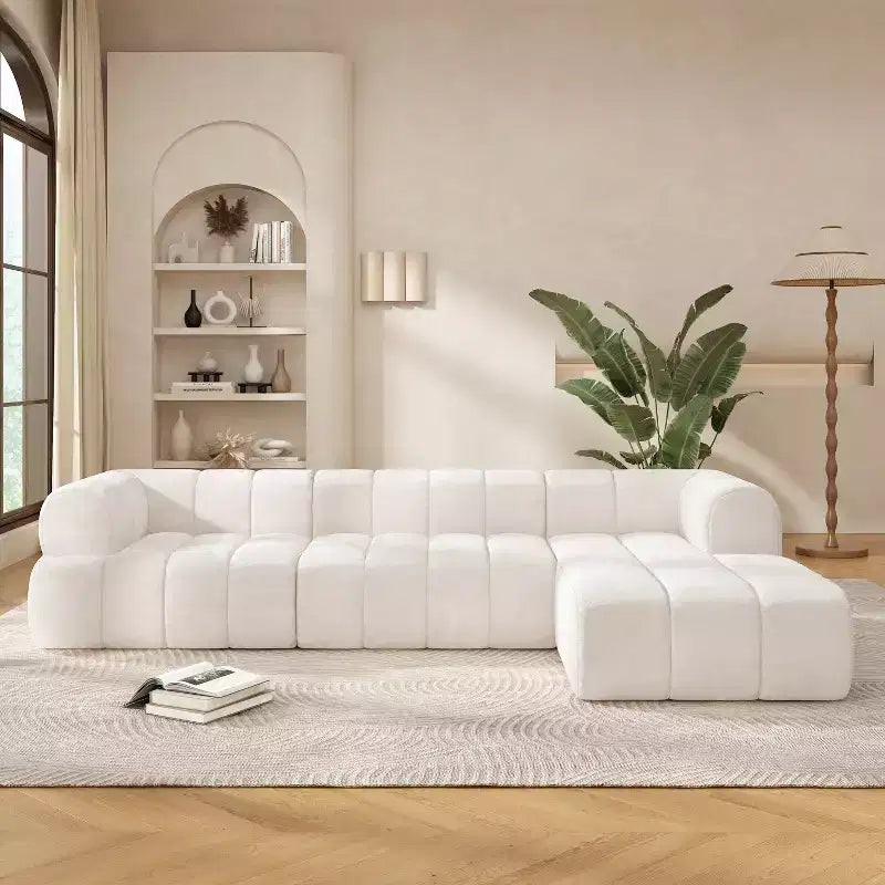 Christopher Knight Home Keri 122 Modernes L-förmiges Polsterecksofa aus hochdichtem Schaumstoff mit niedriger Rückenlehne