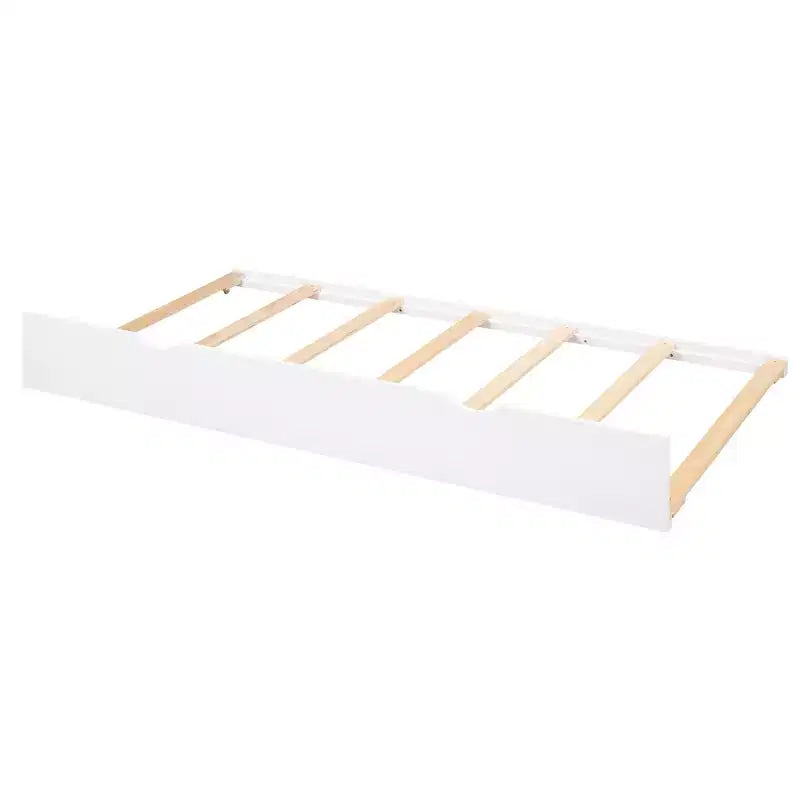 Plattformbett in voller Größe mit Stauraum, Ausziehbett, Kopfteil mit Bücherregal und Ladestation, Bettgestell aus Holz in voller Größe mit Regalen und Schubladen