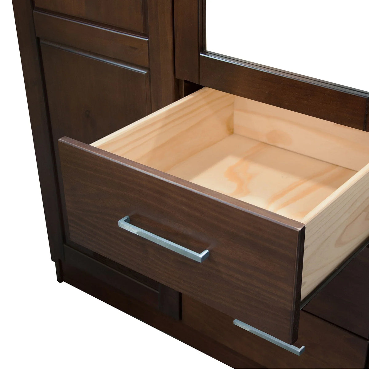 Palace Imports 100% Massivholz Cosmo Kleiderschrank mit 3 Türen mit Massivholz- oder Spiegeltüren
