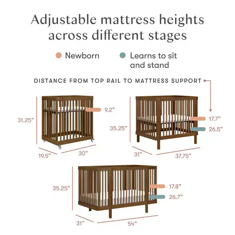 Babyletto Pogo 8-in-1 Kombi-Kinderbett mit Umbausätzen für alle Wachstumsphasen