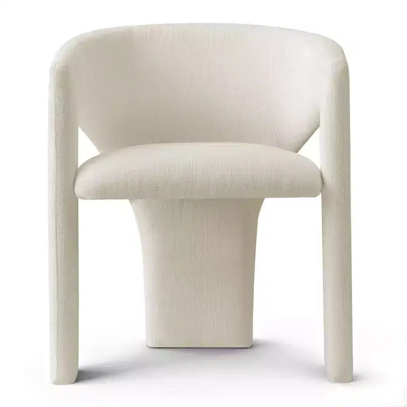 Kleines Essgruppe für 2 Personen, beige gepolsterte Stühle, runder Esstisch mit Säulenfuß, kompakte moderne Küchenmöbel-Panipeachy