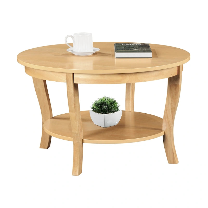 Convenience Concepts American Heritage Runder Couchtisch mit Ablage