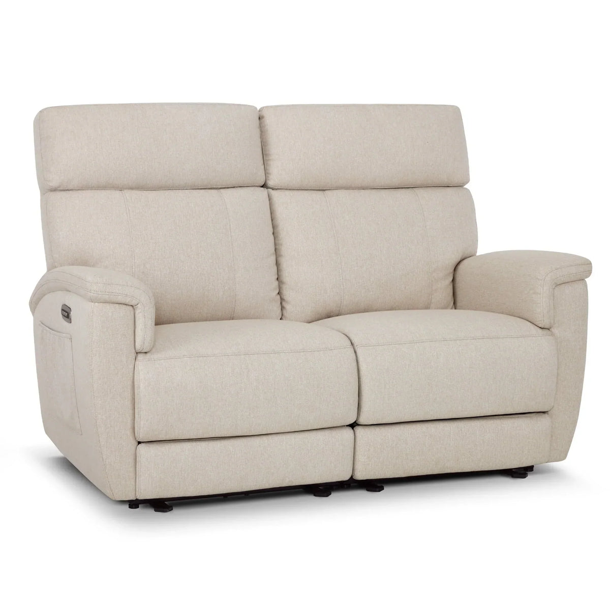 MCombo 60.2 Power Loveseat Relaxsofa mit Massage und zweifacher Heizung, verstellbarer Kopfstütze, USB- & Typ-C-Anschluss, Stoff