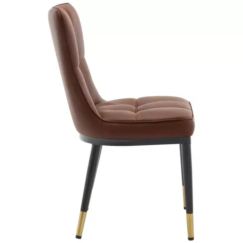 Bekrvio Esszimmerstühle 6er-Set, moderne gepolsterte Kunstledersitze mit hoher Rückenlehne, Metallbeine, armlose Küchenstühle für Wohn- und Esszimmer