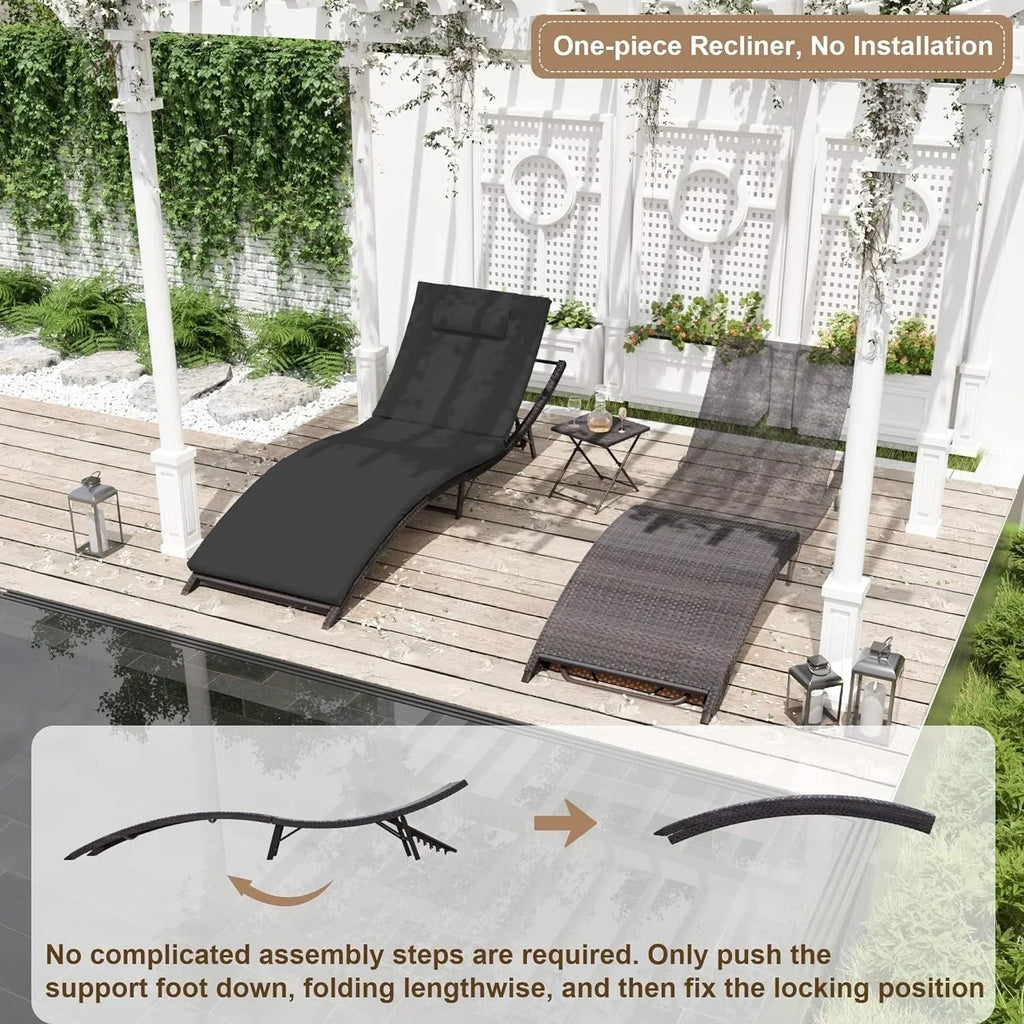 Kullavik 3-teiliges Outdoor-Loungemöbel-Set