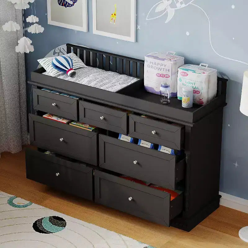 Famapy Vielseitige Babywickelkommode: Wandelbares Design, Geräumige Schubladen – Wächst mit Ihrem Kleinen mit