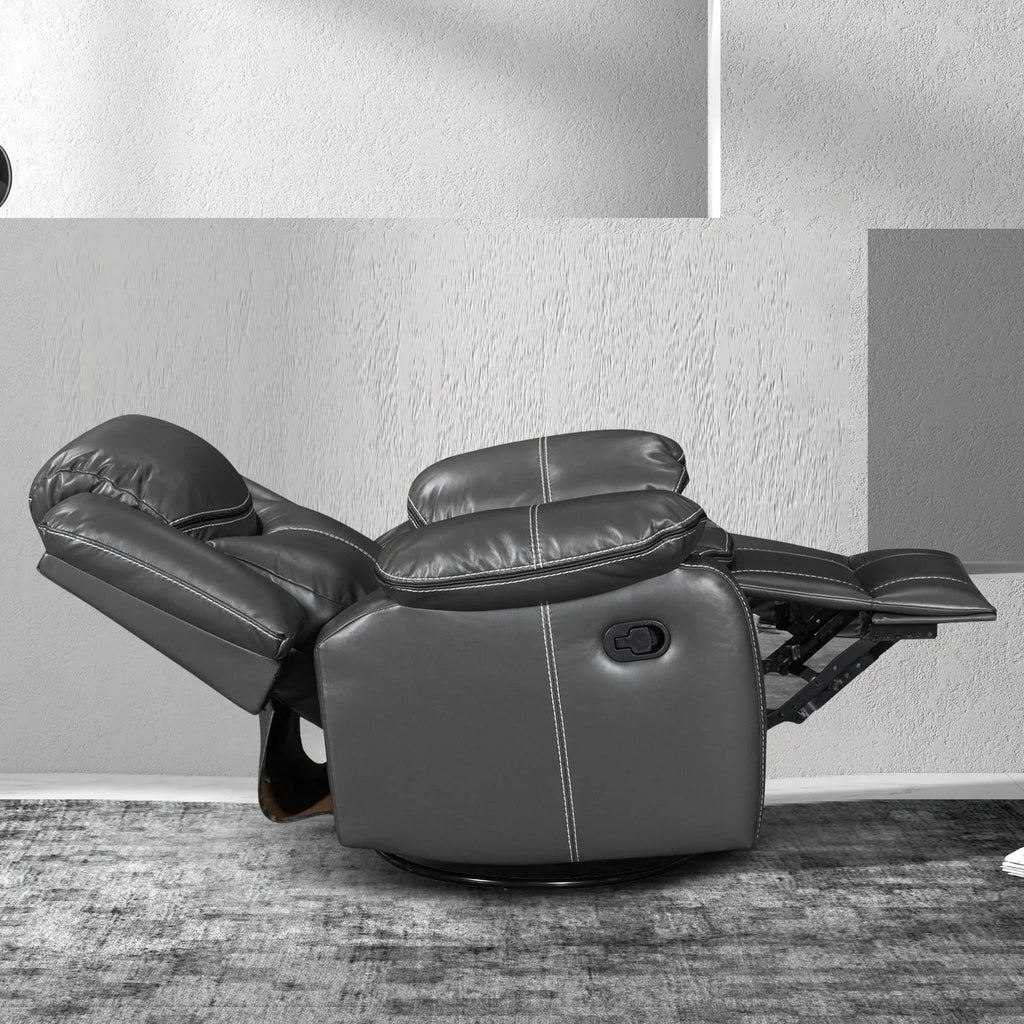 Breiter Sitz strapazierfähiger Leder-Massage- und Wärme-Liegesessel