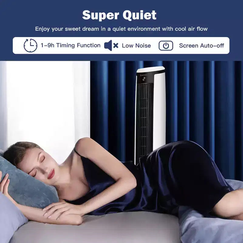 Costway 3-in-1 Verdunstungs-Luftkühler 41'' Tragbarer Turmventilator Luftbefeuchter