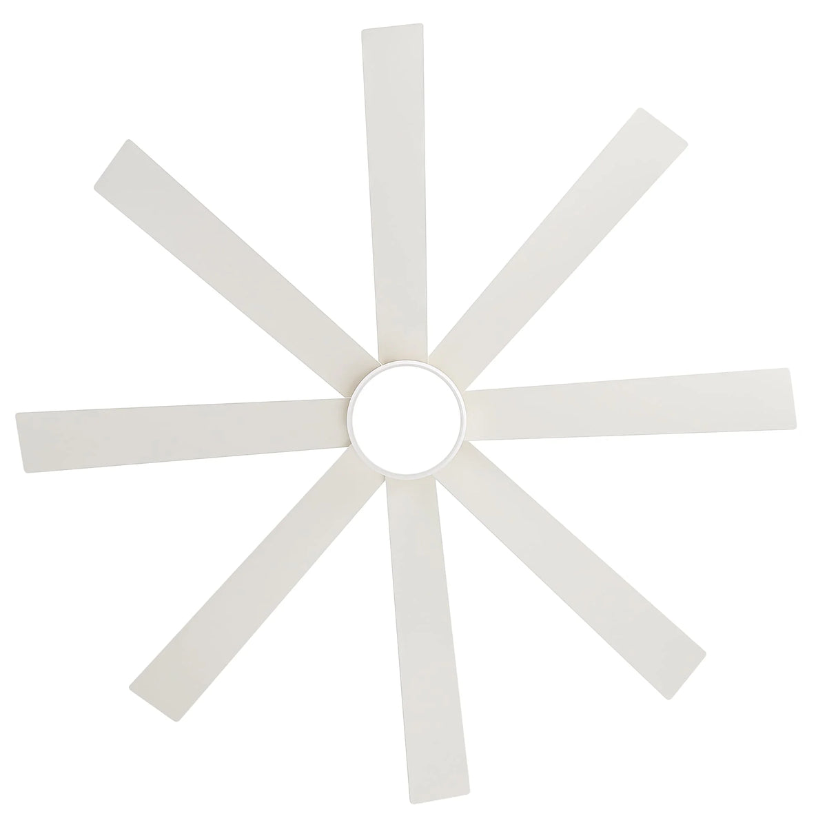 65-Zoll-LED-Deckenventilator mit 8 Flügeln, Licht und Fernbedienung, Schwarz