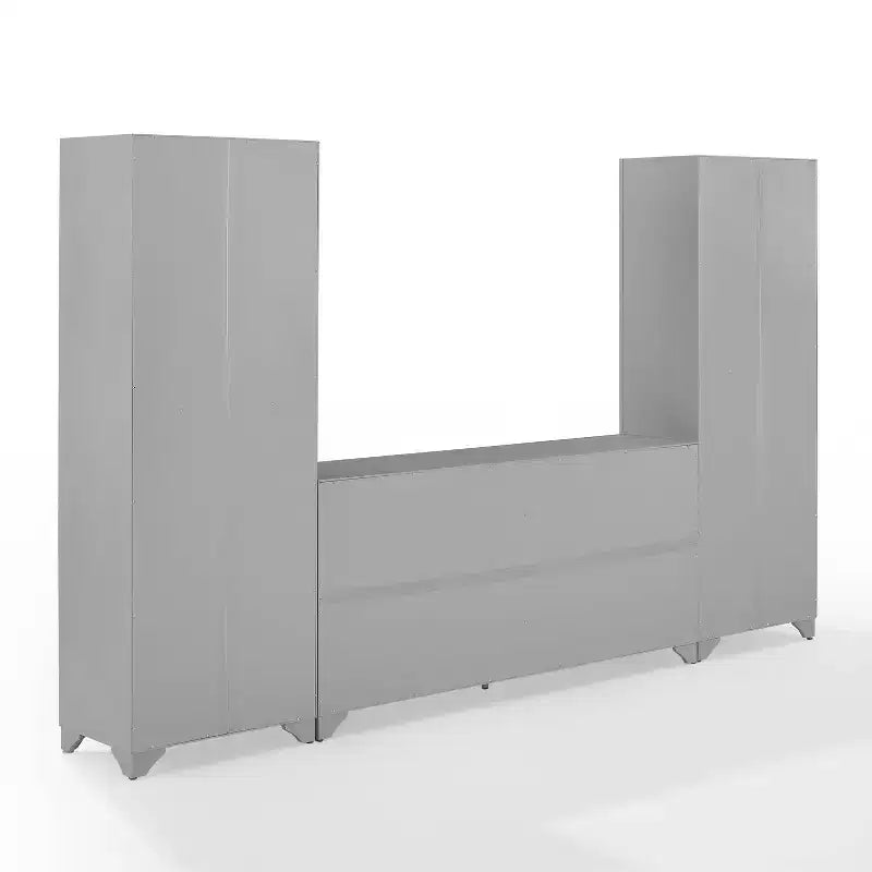 3-teiliges Tara Sideboard- und Vorratsschrank-Set im Used-Look - Crosley
