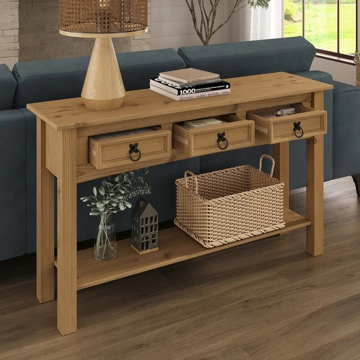 Holz-Dielentisch Konsole 3 Schubladen Corona | Furniture Dash - N/A