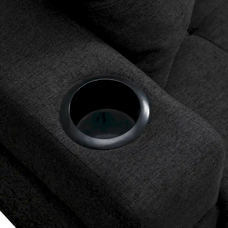 Schnittsofa-Wohnzimmer mit L-förmigem Chaiselongue und Getränkehalter