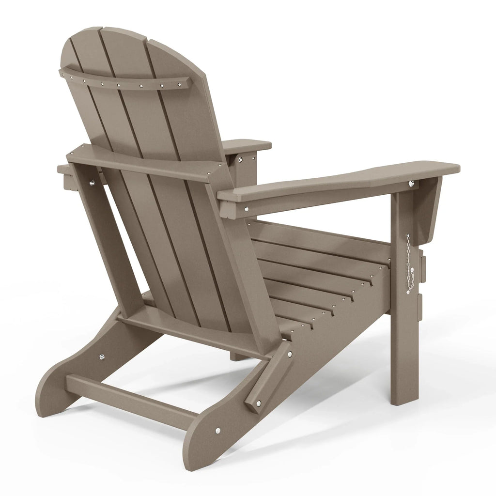 Polytrends Laguna Faltbarer Adirondack-Stuhl für den Außenbereich, wetterfest und lichtbeständig