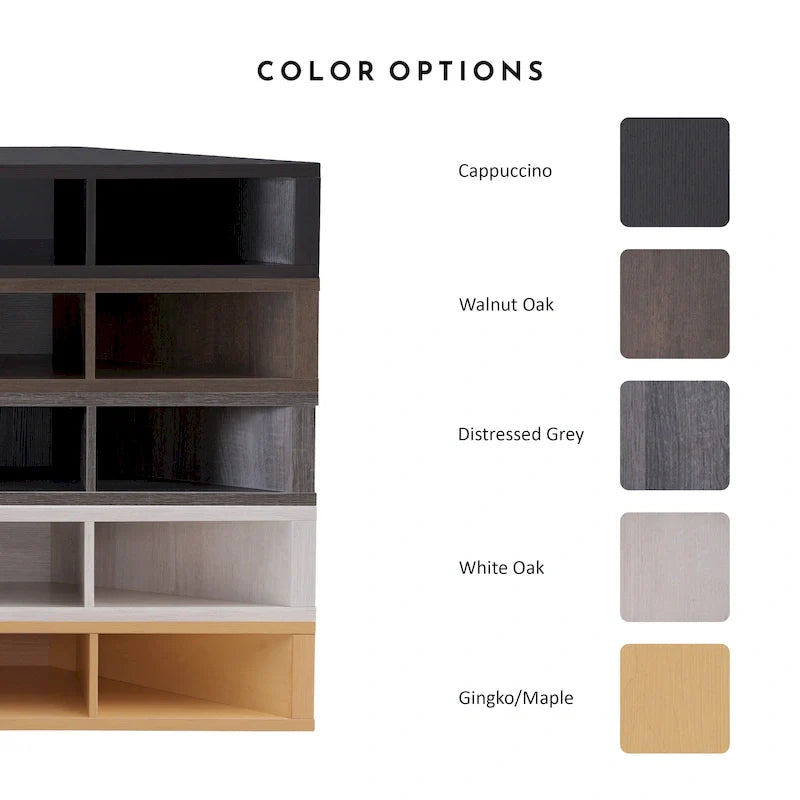 47 Eck-TV-Schrank, schwebend, 3 Ablagen, Transitional Style, platzsparende Wandmontage