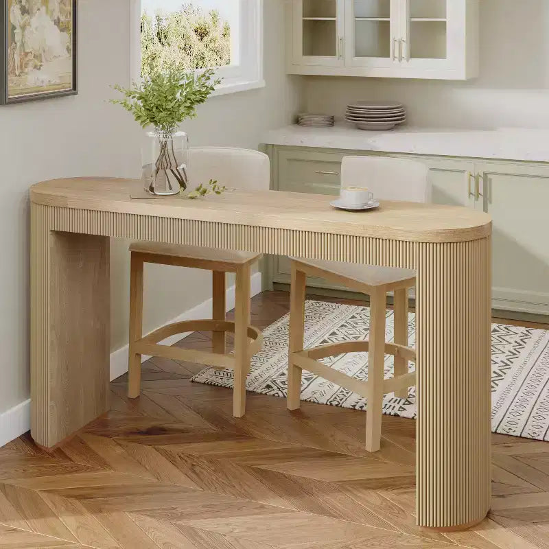 Christopher Knight Home Greta Farmhouse Esstisch in Thekenhöhe mit gerillter Platte