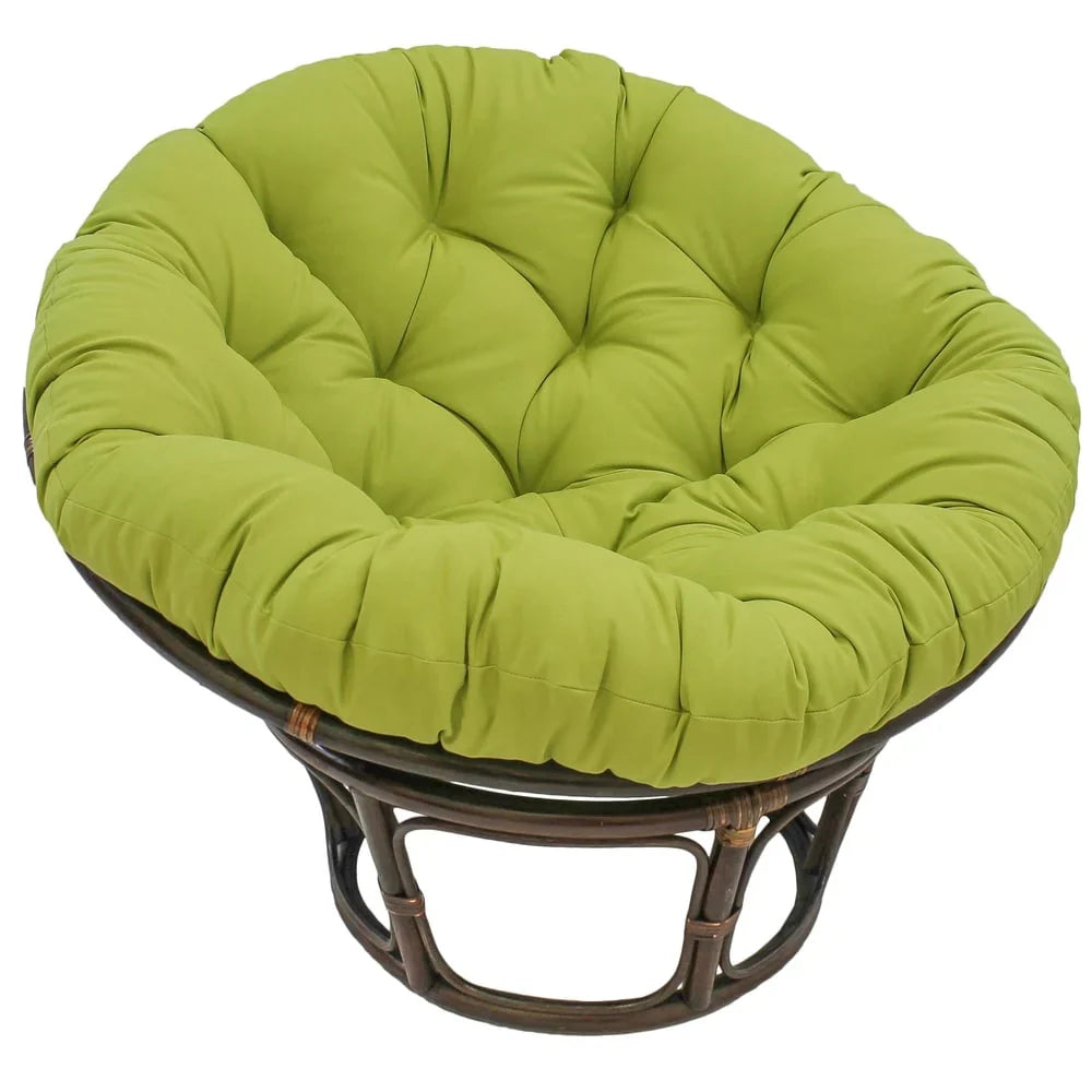 Bali 42-Zoll Rattan Papasan-Sessel mit Twill-Kissen