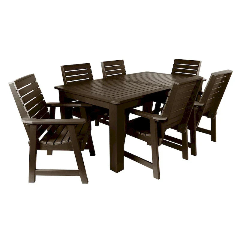 HIGHWOOD PROFESSIONAL 7-teiliges Outdoor-Esszimmer-Set 42x72
