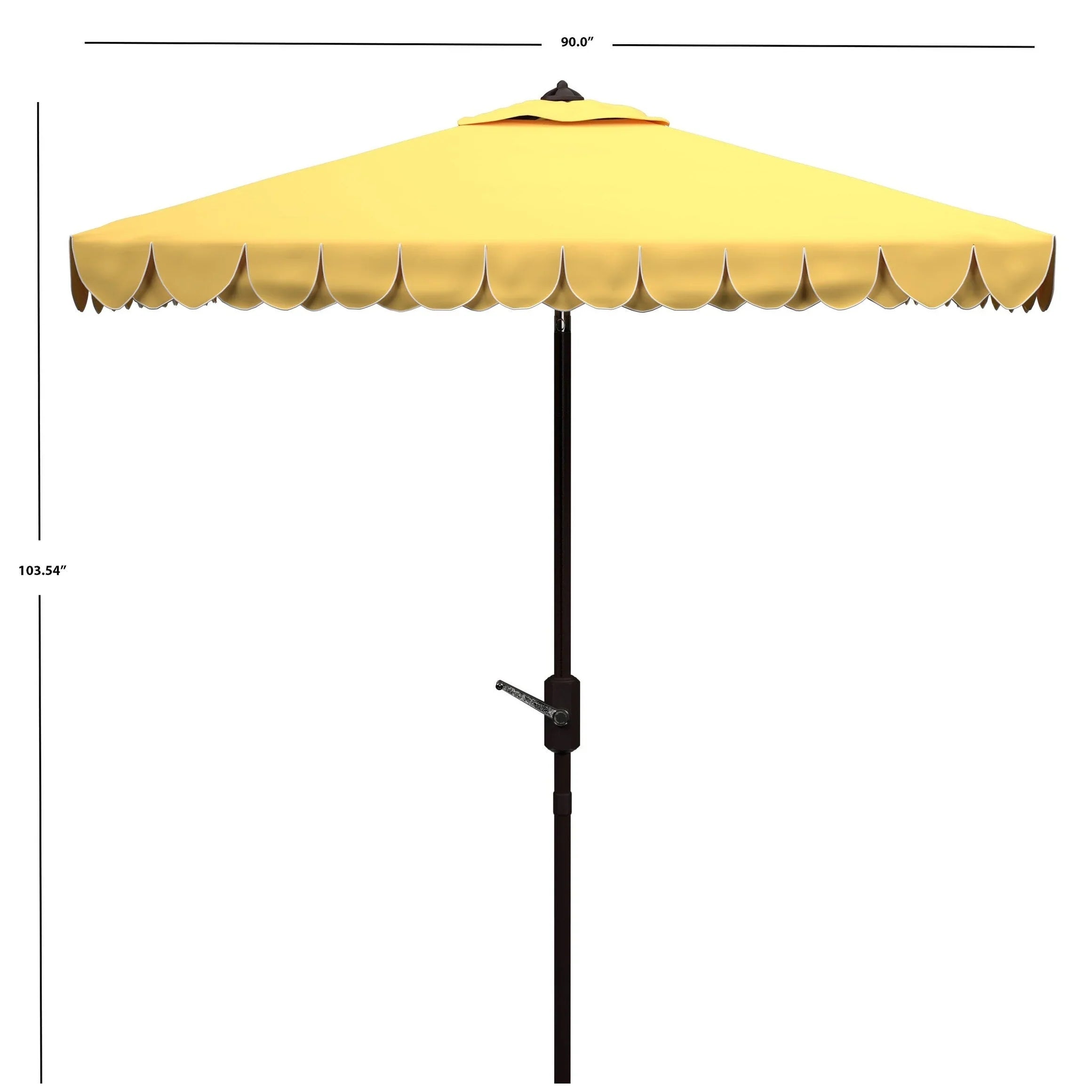 SAFAVIEH Outdoor Kjerstin Volant-Sonnenschirm, 2,7 m, Doppelkuppel