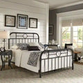 Schwarzes Metallbett