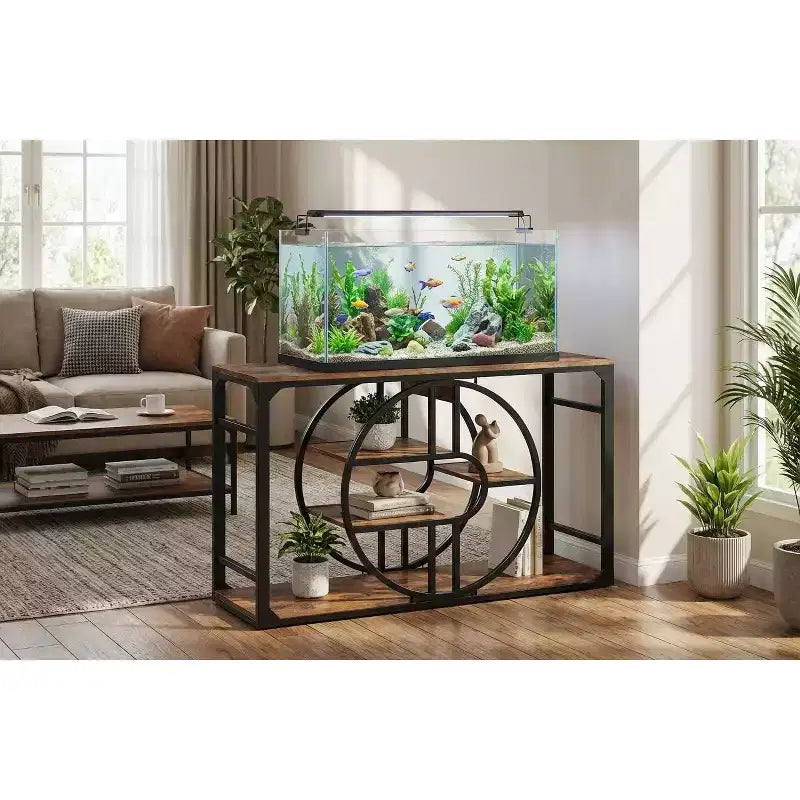 Aquariumunterschrank aus Metall, 55–75 Gallonen, strapazierfähiger Aquarienunterschrank mit Stauraum, mehrstufiger Aquarienunterschrank mit verdickten Beinen, geeignet