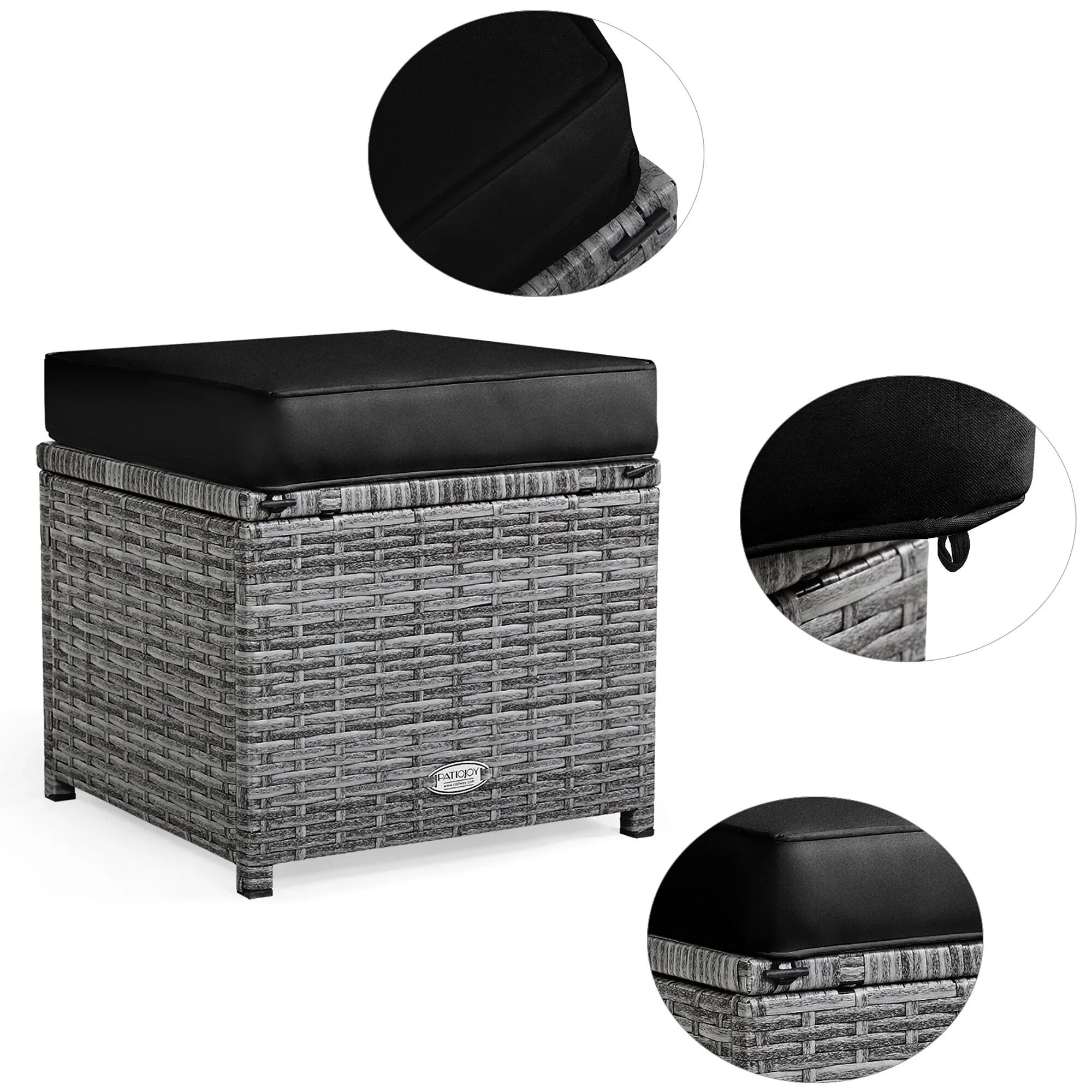 Costway 7-teiliges Terrassen-Essgruppe Rattan-Sofa Couch Ottomane – Details ansehen
