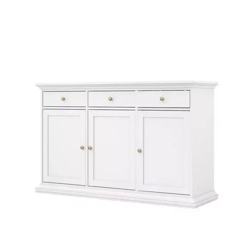 Tvilum, Sideboard mit 3 Türen und 3 Schubladen, Weiß