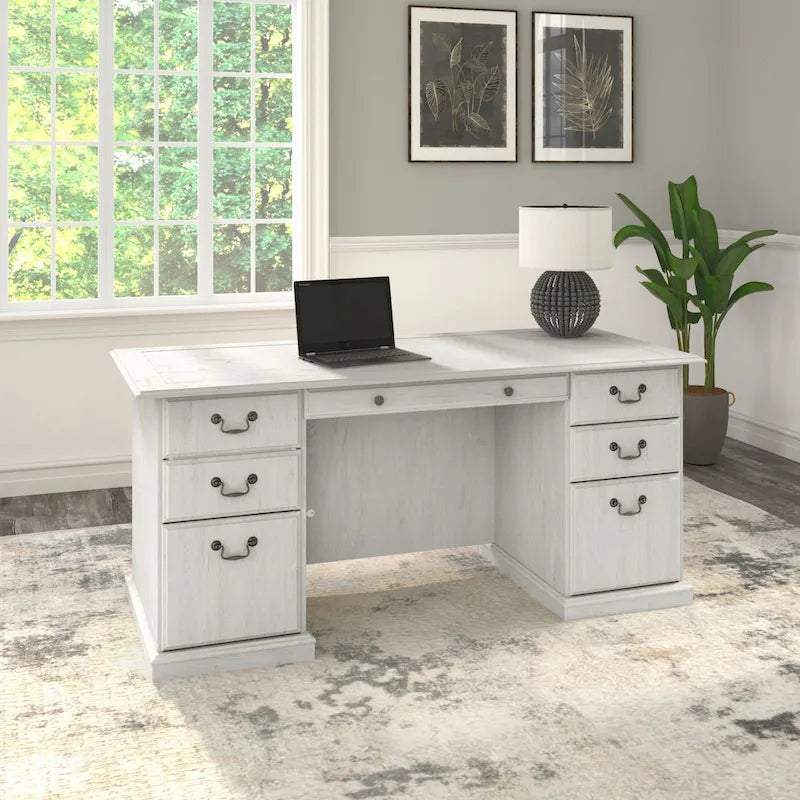 Bush Furniture Saratoga Chefsessel mit Schubladen und Stauraum