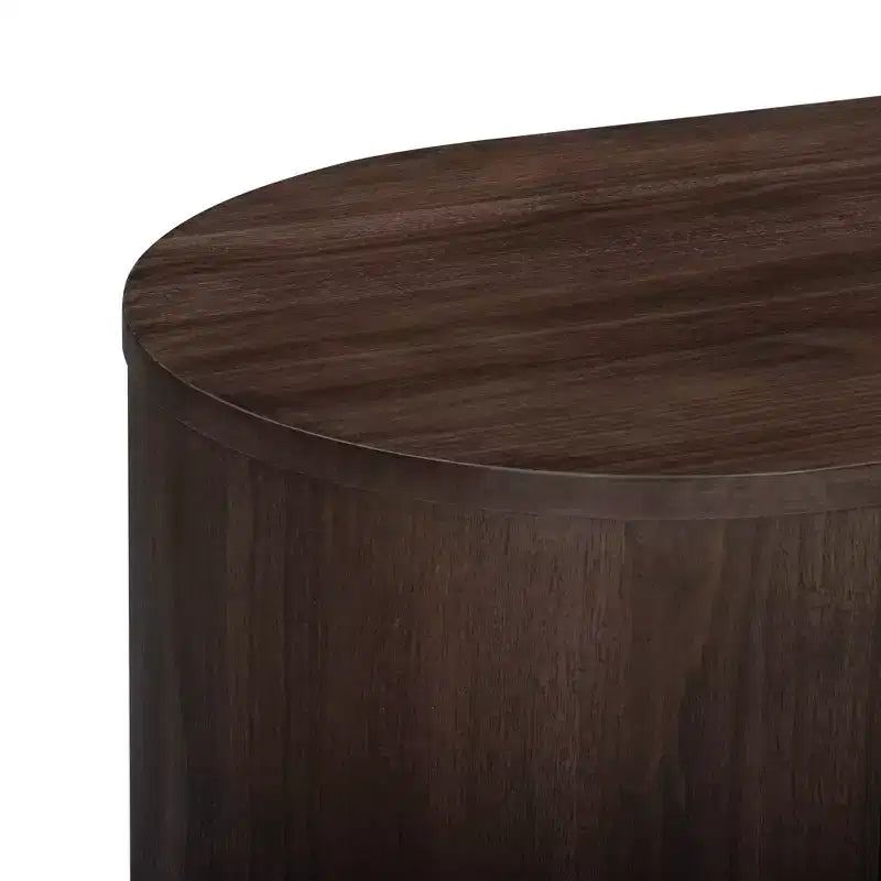Moderne Kommode mit 6 Schubladen, Baumkanten-Design, Metallgestell und langlebiger Massivholzkonstruktion