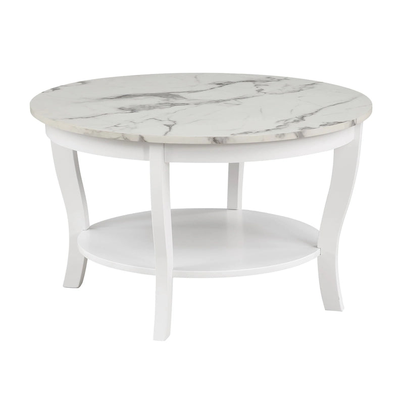 Convenience Concepts American Heritage Runder Couchtisch mit Ablage