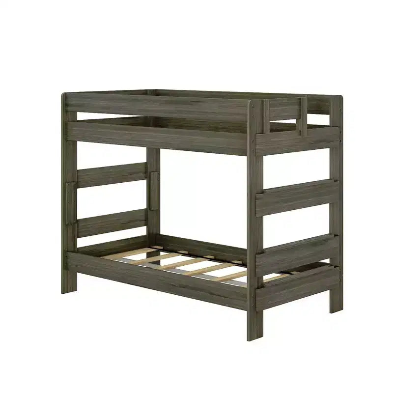 Plank+Beam Massivholz-Bauernhaus-Etagenbett (Einzelbett über Einzelbett) für Erwachsene