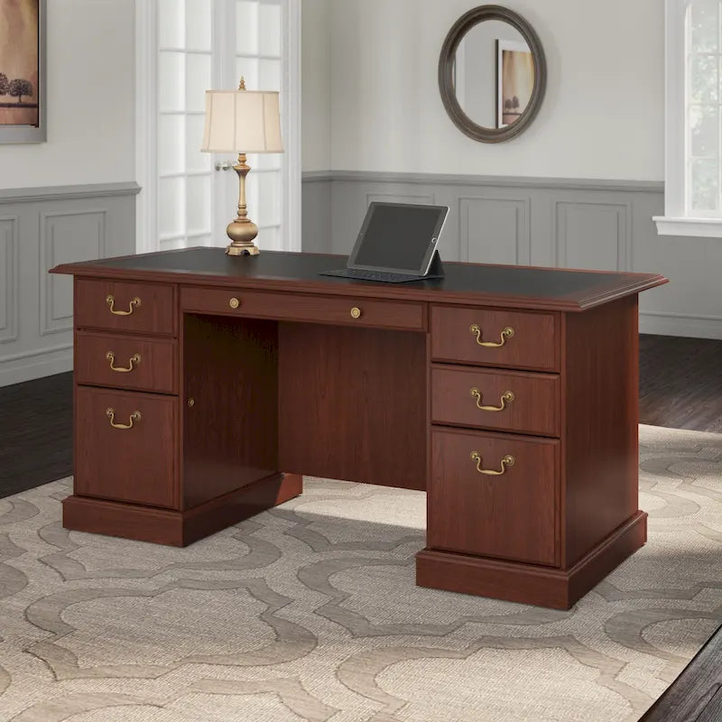 Bush Furniture Saratoga Chefsessel mit Schubladen und Stauraum