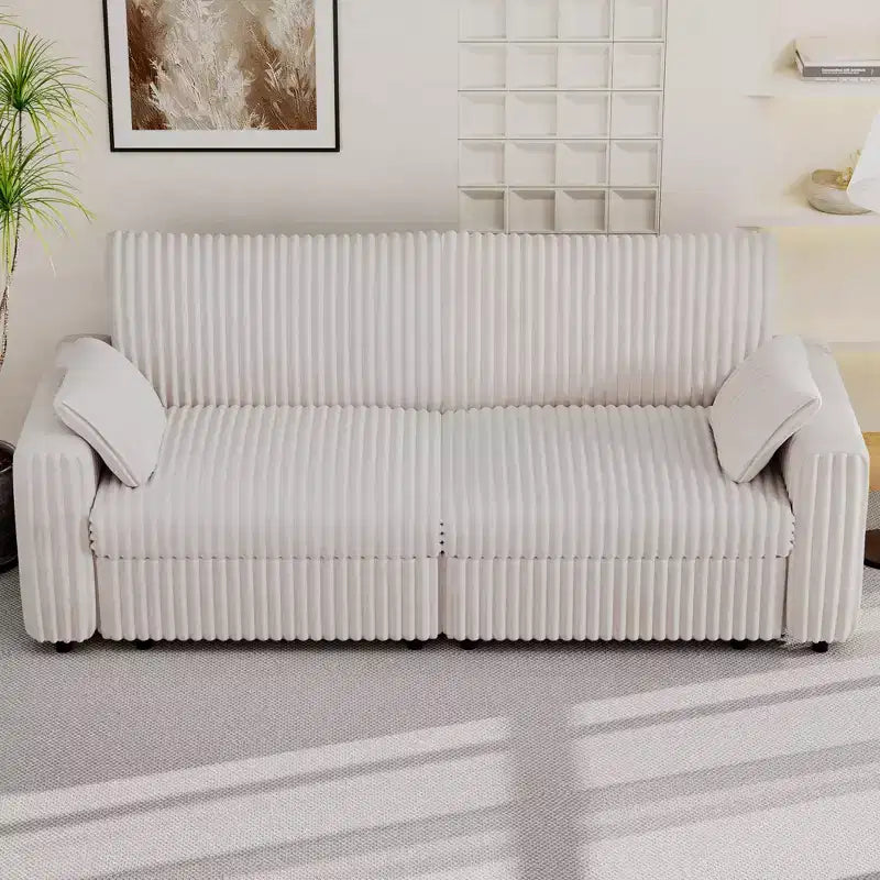 Dyonery Modulares Cord-Ecksofa mit waschbaren Bezügen