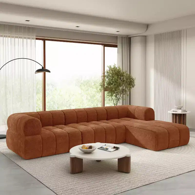 Christopher Knight Home Keri 122 Modernes L-förmiges Polsterecksofa aus hochdichtem Schaumstoff mit niedriger Rückenlehne