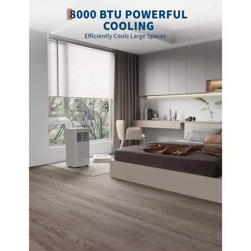 Flarhetoric Mobile Klimaanlagen, 10000 BTU Kühlen/Ventilator/Entfeuchten 3-IN-1 Mobiles Klimagerät für Räume bis 52 m², Geräte für geräuscharme Zimmer
