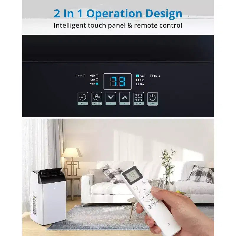 14000 BTU mobile Klimaanlage 3-in-1 AC-Gerät für Räume bis zu 70 m² mit Entfeuchter