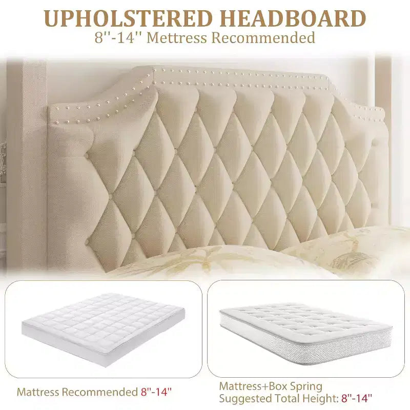 Queen-Size-Himmelbettgestell mit Pfosten, 4-Eck-Bettrahmen, Massivholzlattenrost, kein Boxspringbett erforderlich, geräuschfrei