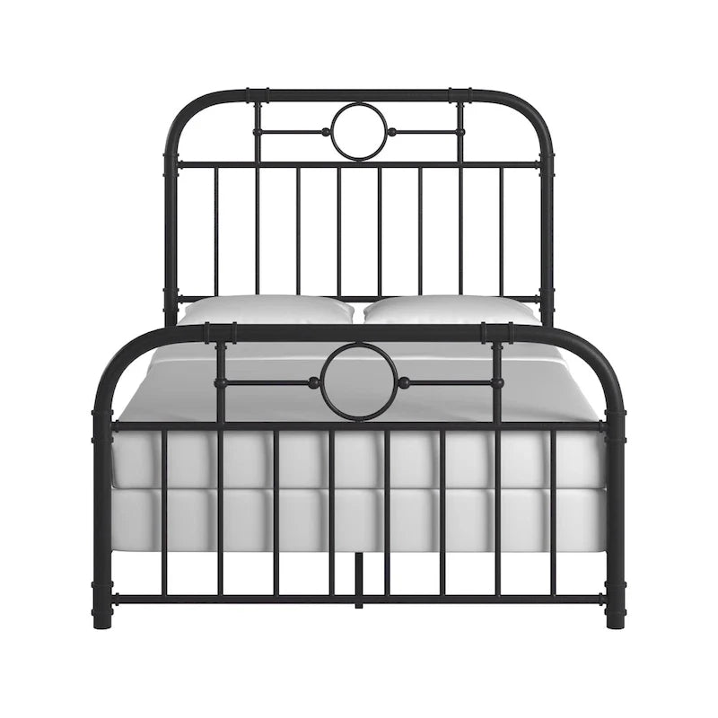 Schwarzes Metallbett