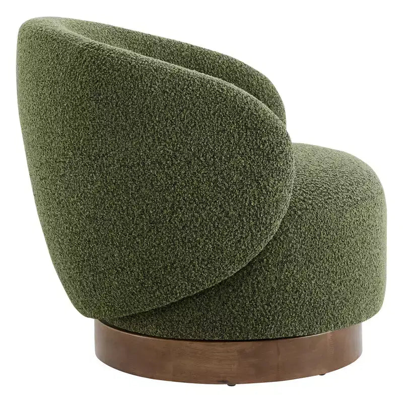 Spruce&Spring Gepolsterter Drehbarer Akzent-Sessel mit Holzfuß