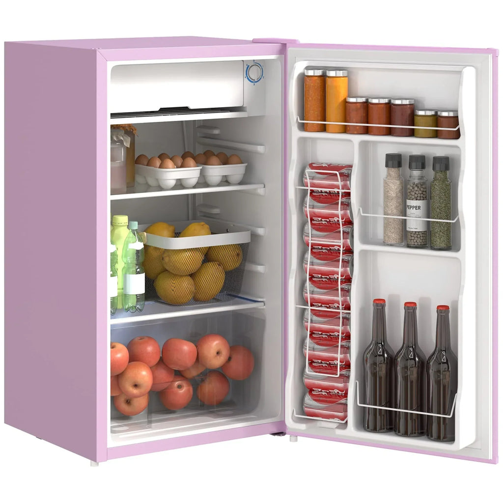 3.2 Cu.Ft Mini-Kühlschrank mit Gefrierfach, eintüriger Kompaktkühlschrank mit einstellbarem Thermostat für das Schlafzimmer
