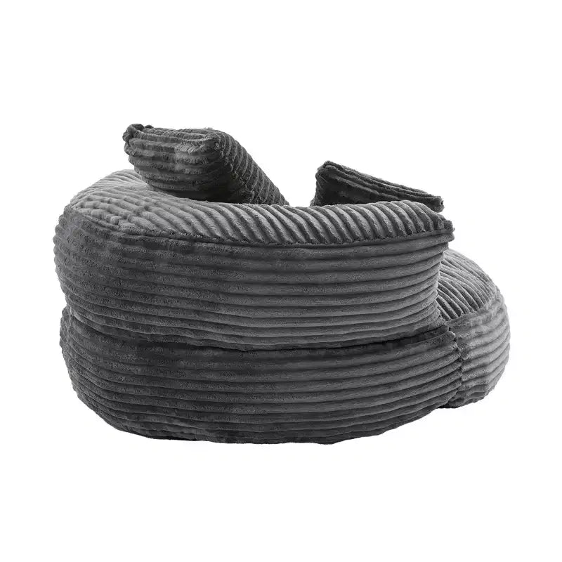 Sitzsacksofa für Erwachsene und Kinder, übergroßer Cord-Sitzsackstuhl mit 3 Kissen und Armlehne für Wohnzimmer und Schlafzimmer